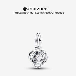 Pandora April Clear Eternity Circle Dangle Charm